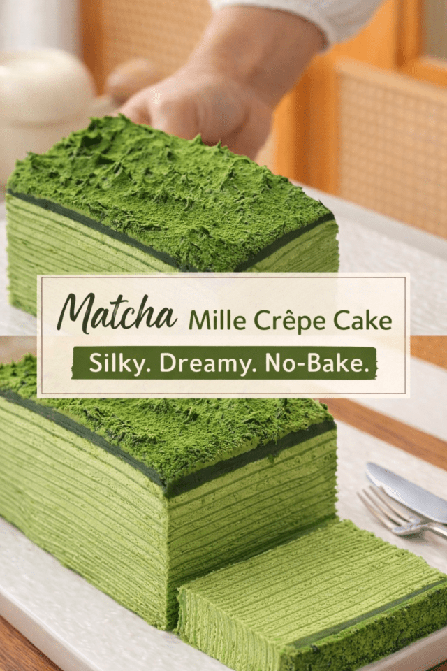 Matcha Mille Crêpe Cake Recipe – Silky No-Ba Cover