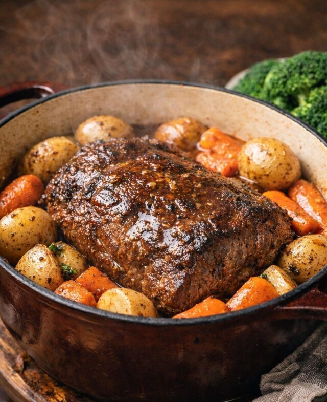 Classic Pot Roast with Baby Potatoes and Carrots