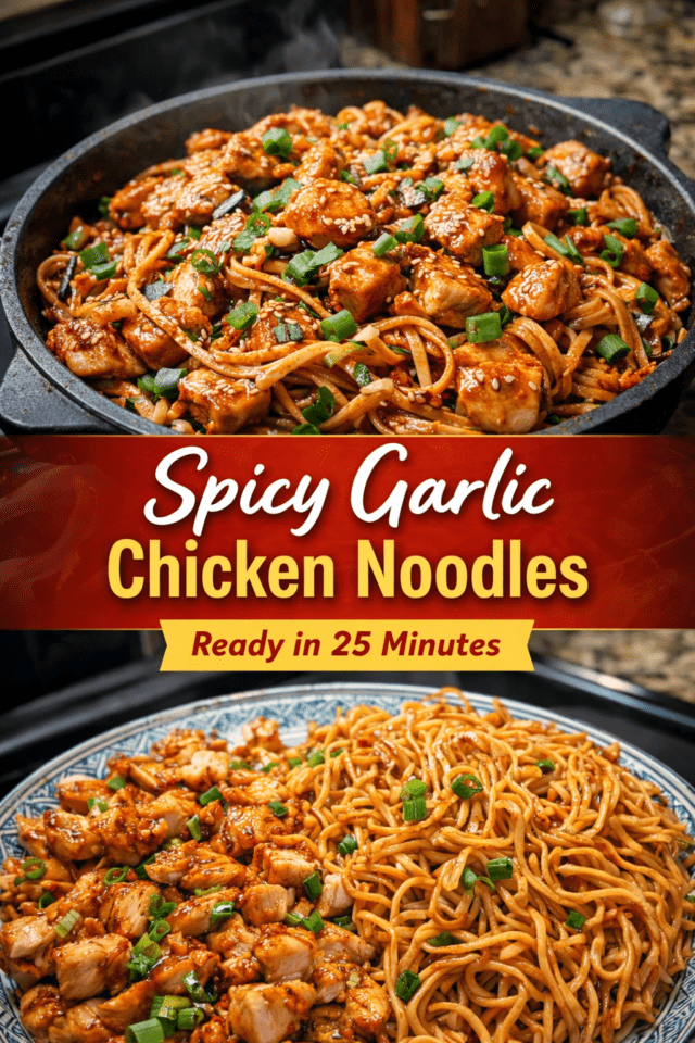 Spicy Garlic Chicken Noodles