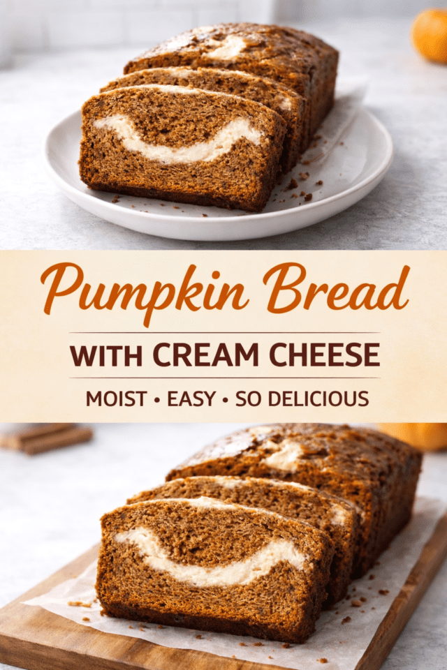 Pumpkin Bread with Cream Cheese (Ultra-Moist Cover
