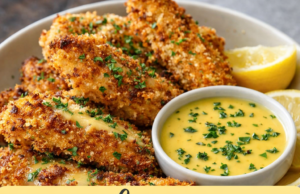 Crispy Parmesan Chicken Tenders with Honey Mustard Dip Crispy Parmesan Chicken Tenders with Honey M Cover
