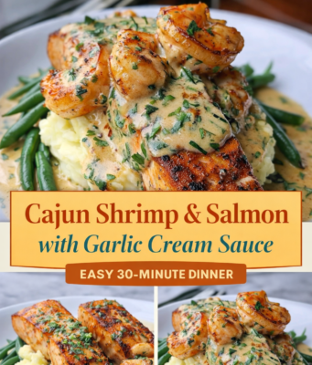 Cajun Shrimp and Salmon with Garlic Cream Sauce (Easy 30-Minute Dinner) Cajun Shrimp and Salmon with Garlic Cream Sa Cover
