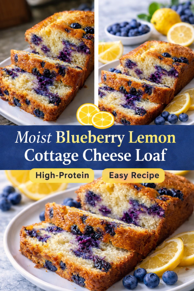 Blueberry Lemon Cottage Cheese Loaf