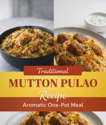 Mutton Pulao Recipe – Fragrant, Aromatic & Perfectly Spiced One-Pot Rice Mutton Pulao