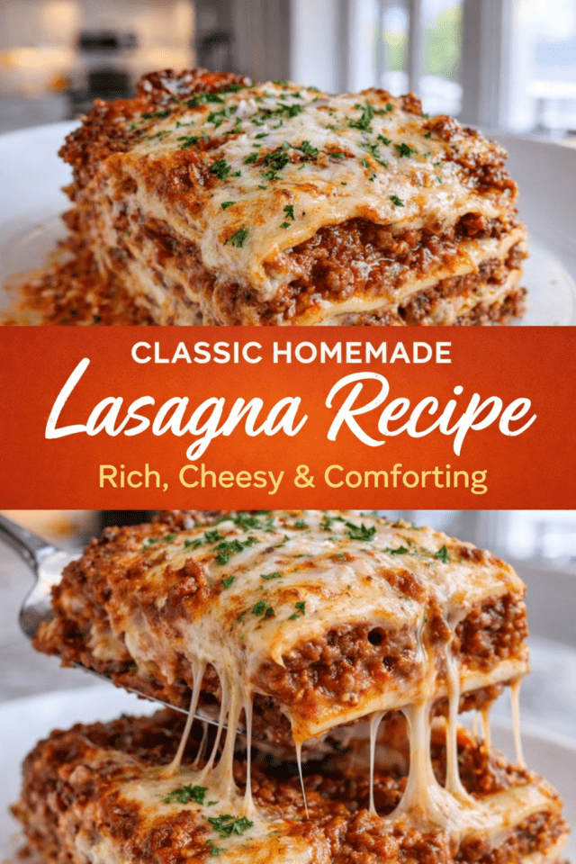 Classic Homemade Lasagna Recipe (Rich, Chees Cover
