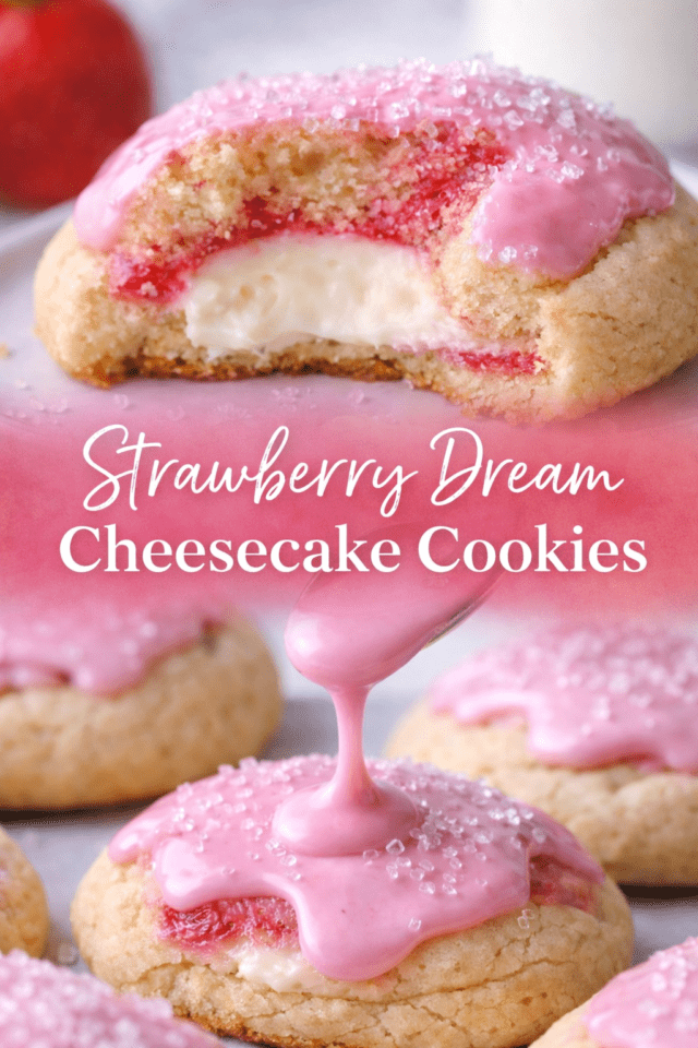 Strawberry Dream Cheesecake Cookies (Soft, C Cover