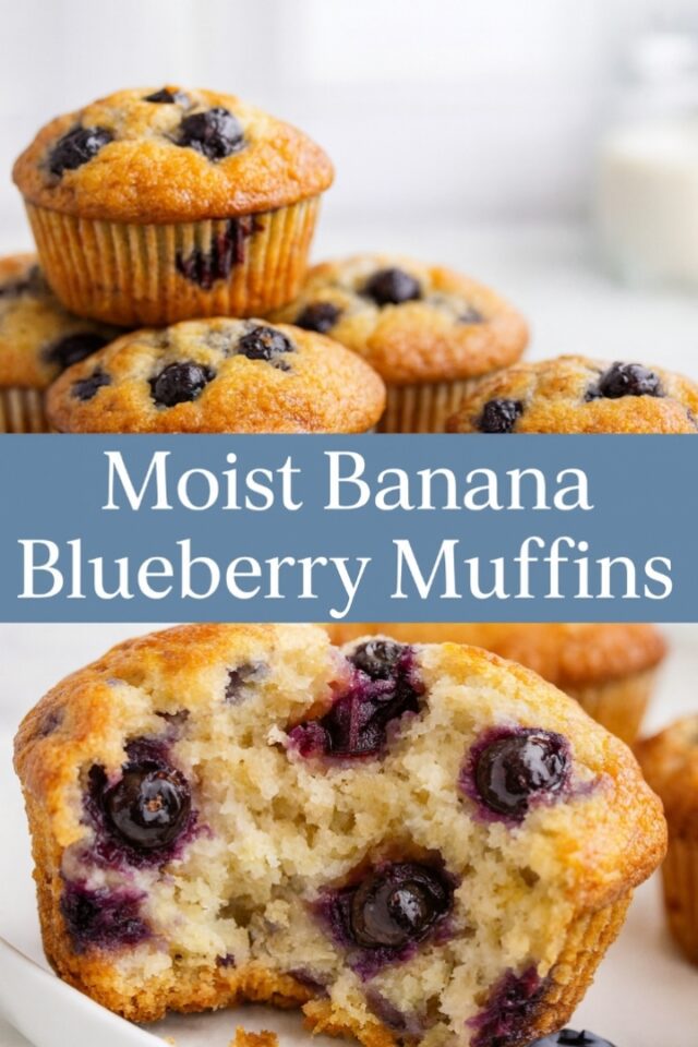 Banana blueberry muffins