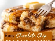 Fluffy Chocolate Chip Pancakes (Easy Homemade Breakfast Recipe) Fluffy Chocolate Chip Pancakes (Easy Homemad Cover