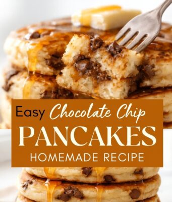 Fluffy Chocolate Chip Pancakes (Easy Homemade Breakfast Recipe) Fluffy Chocolate Chip Pancakes (Easy Homemad Cover