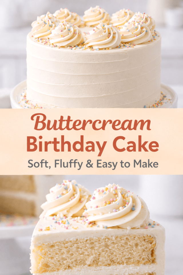 Buttercream Birthday Cake Cover