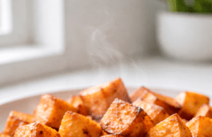 Roasted Sweet Potato Cubes (Crispy Outside, Soft Inside) Roasted Sweet Potato Cubes (Crispy Outside, Cover