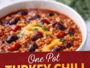 One Pot Turkey Chili (Easy, Hearty & Flavor-Packed) One Pot Turkey Chili (Easy, Hearty & Flavor- Cover
