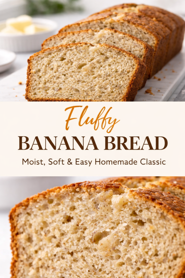 Fluffy banana bread