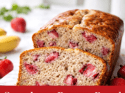 Strawberry Banana Bread (Moist, Sweet & Easy Homemade Recipe) Strawberry Banana Bread (Moist, Sweet & Easy Cover