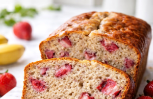 Strawberry Banana Bread (Moist, Sweet & Easy Homemade Recipe) strawberry banana bread