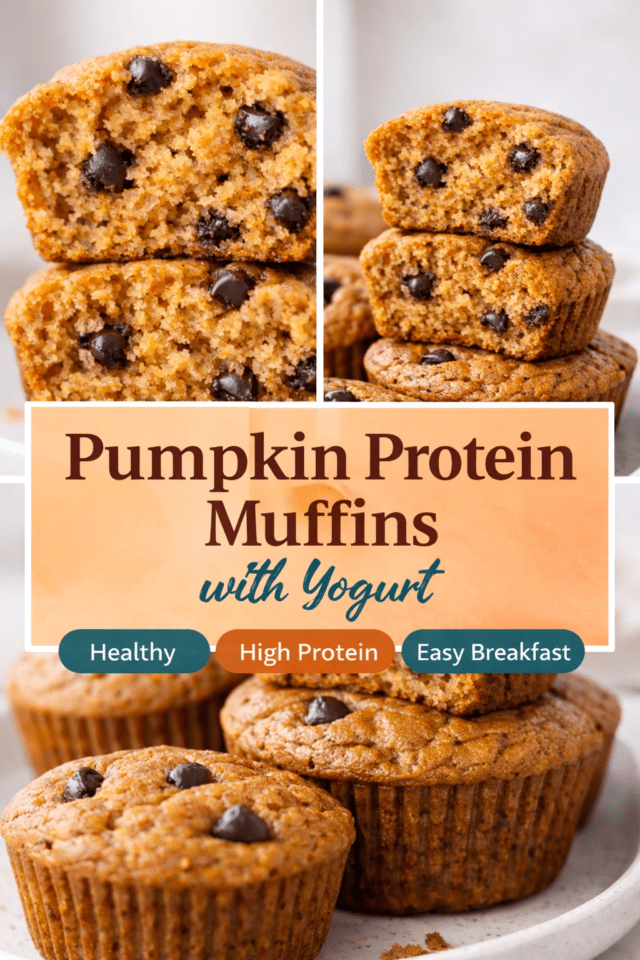 Pumpkin Protein Muffins with Yogurt Cover