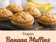 Vegan Banana Muffins – Soft, Moist & Easy One-Bowl Recipe Vegan Banana Muffins – Soft, Moist & Easy On Cover