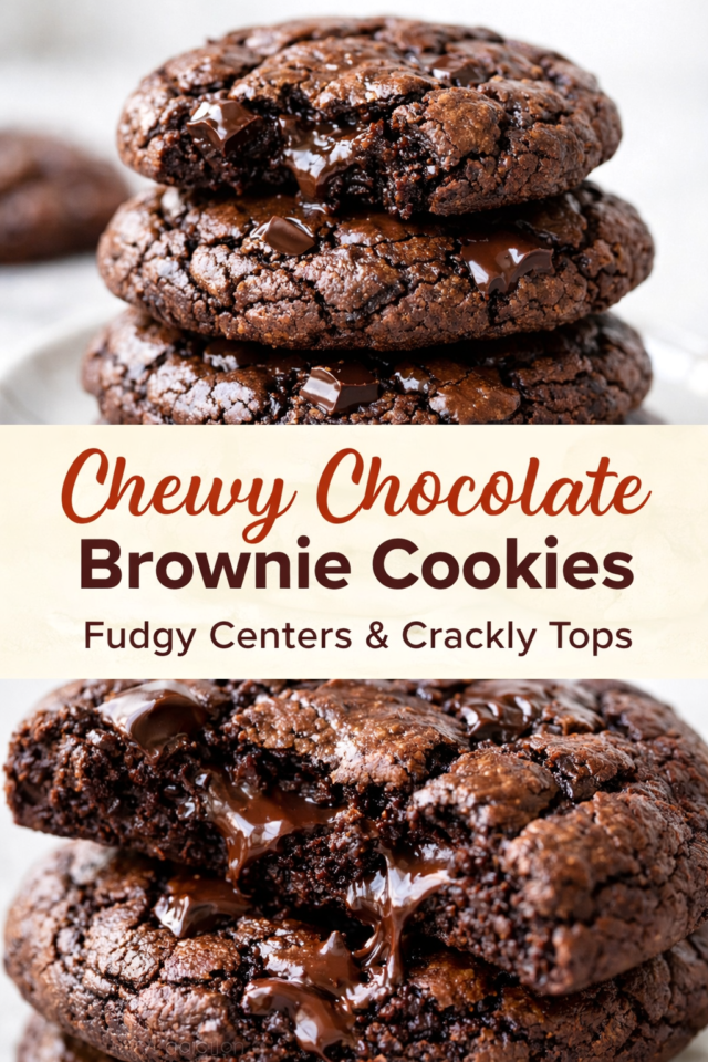Chewy chocolate brownie cookies