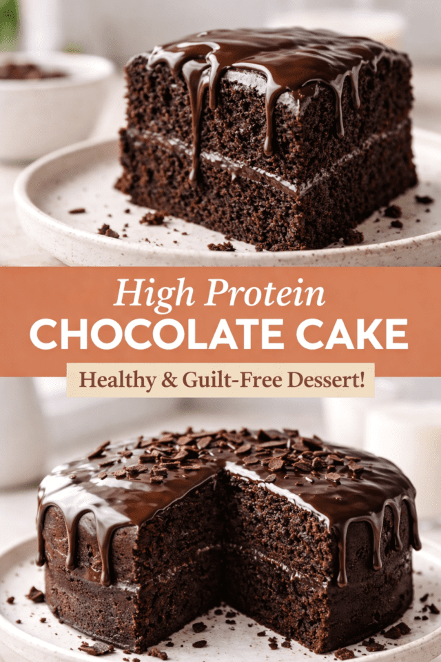 High Protein Chocolate Cake (Moist, Rich & G Cover