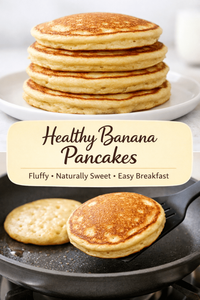Healthy Banana Pancakes (Fluffy, Naturally S Cover