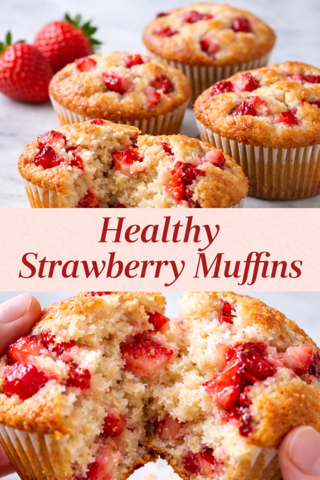 Polish_20260317_174323564 Healthy Strawberry Muffins – Soft, Moist & N Cover