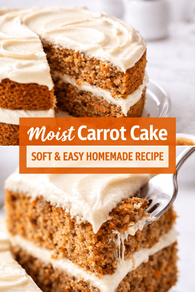 Moist Carrot Cake Recipe (Soft, Spiced & Per Cover