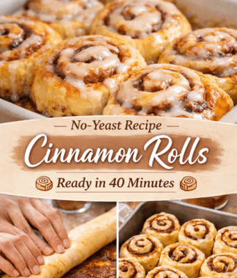 No-Yeast Cinnamon Rolls No-Yeast Cinnamon Rolls Cover