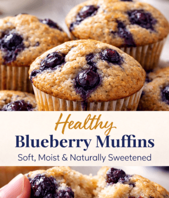Healthy Blueberry Muffins (Soft, Moist & Naturally Sweetened) Healthy Blueberry Muffins (Soft, Moist & Nat Cover