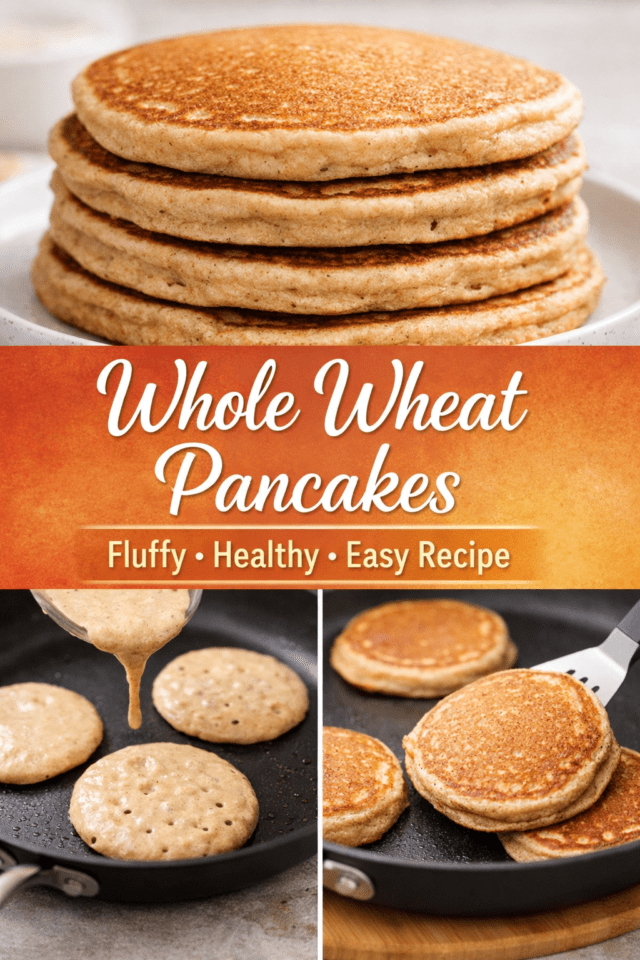 Whole Wheat Pancakes (Fluffy, Healthy & Easy Cover