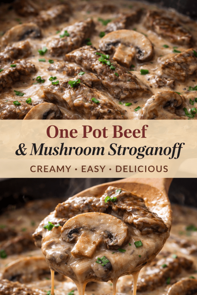 One Pot Beef and Mushroom Stroganoff Cover