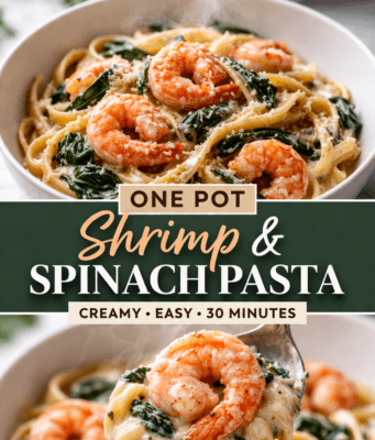 One Pot Shrimp and Spinach Pasta One Pot Shrimp and Spinach Pasta Cover