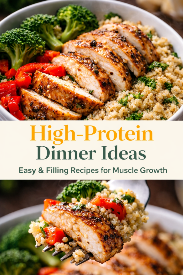 High-Protein Dinner Ideas (Easy, Filling & P Cover