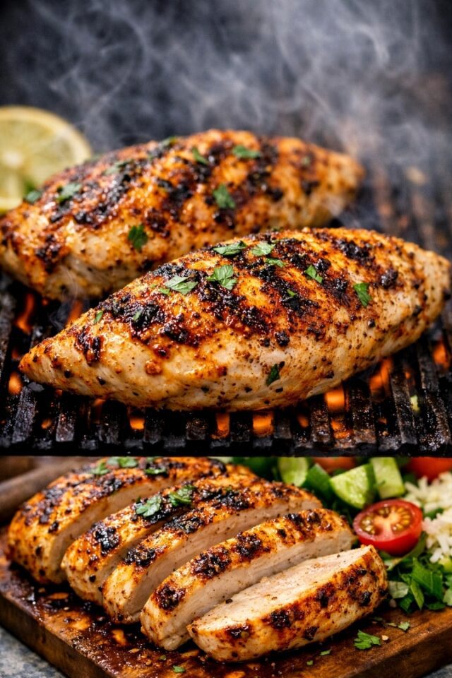 Juicy Grilled Chicken Breast Recipe Cover