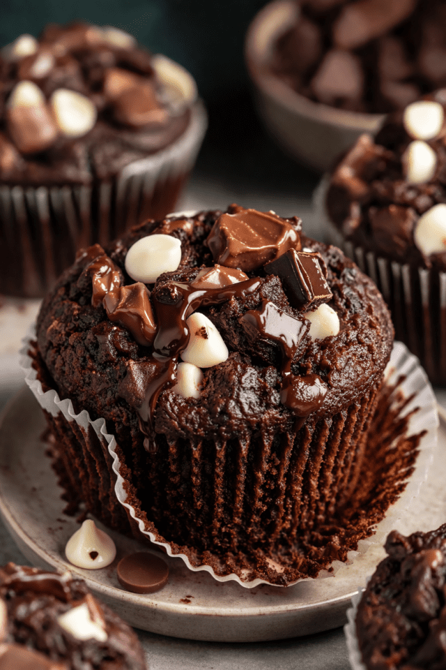 Triple Chocolate Muffins (White, Milk, Dark) Cover