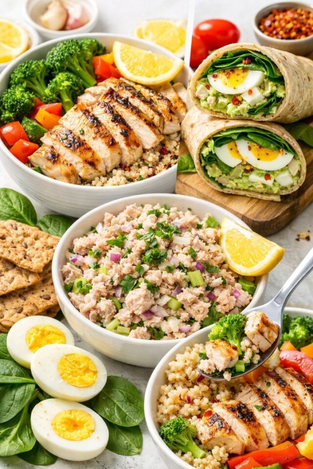 High Protein Lunch Ideas (Easy, Healthy & Fi Cover