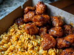 Honey Buffalo Chicken Bites with Creamy Rotini Honey Buffalo Chicken Bites with Creamy Rotini