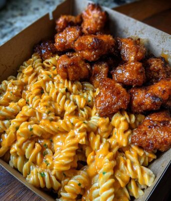 Honey Buffalo Chicken Bites with Creamy Rotini Honey Buffalo Chicken Bites with Creamy Roti Cover