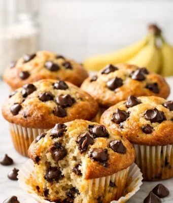Bakery Style Banana Chocolate Chip Muffins Bakery Style Banana Chocolate Chip Muffins Cover