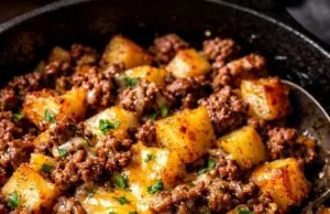 Ground Beef and Potato Skillet (Easy One-Pan Dinner Recipe) Ground Beef and Potato Skillet (Easy One-Pan Cover