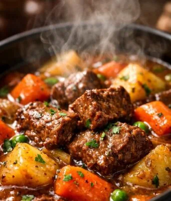 Crockpot Beef Stew With Carrots and Potatoes (Easy Slow Cooker Comfort Meal) Crockpot Beef Stew With Carrots and Potatoes Cover