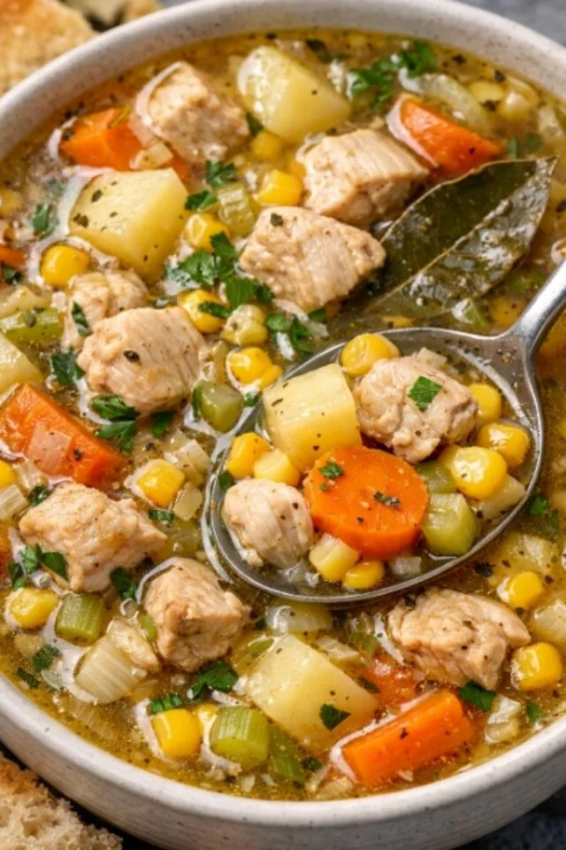 Chicken Soup with Potatoes and Corn Cover