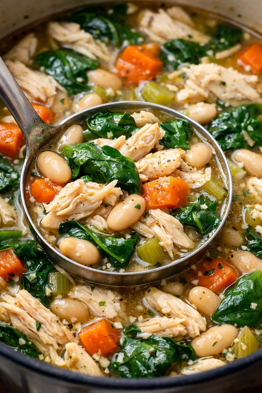 How to make Chicken Soup with Spinach and White Beans