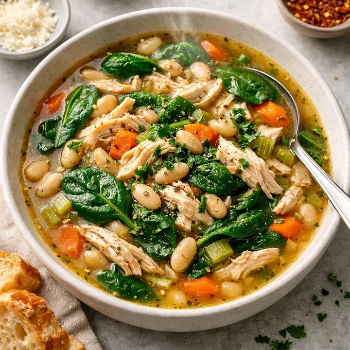 What to serve with Chicken Soup with Spinach and White Beans
