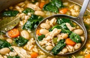 Chicken Soup with Spinach and White Beans Chicken Soup with Spinach and White Beans Cover