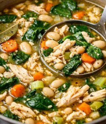 Chicken Soup with Spinach and White Beans Chicken Soup with Spinach and White Beans Cover