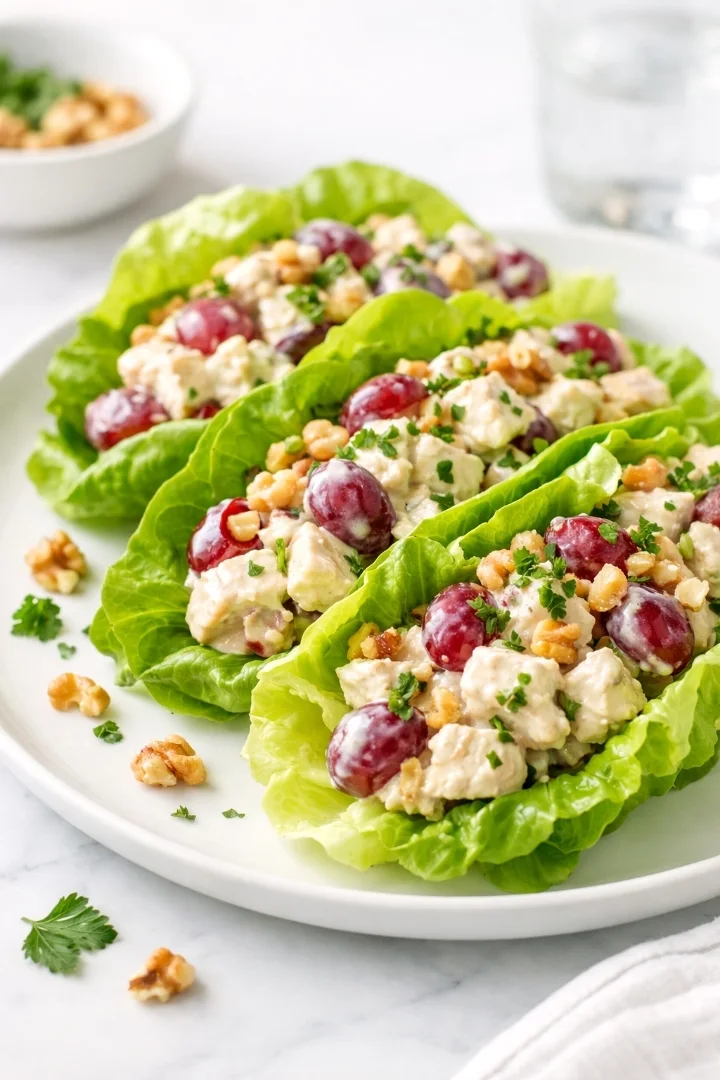 The best way to serve Chicken Salad with Grapes and Walnuts