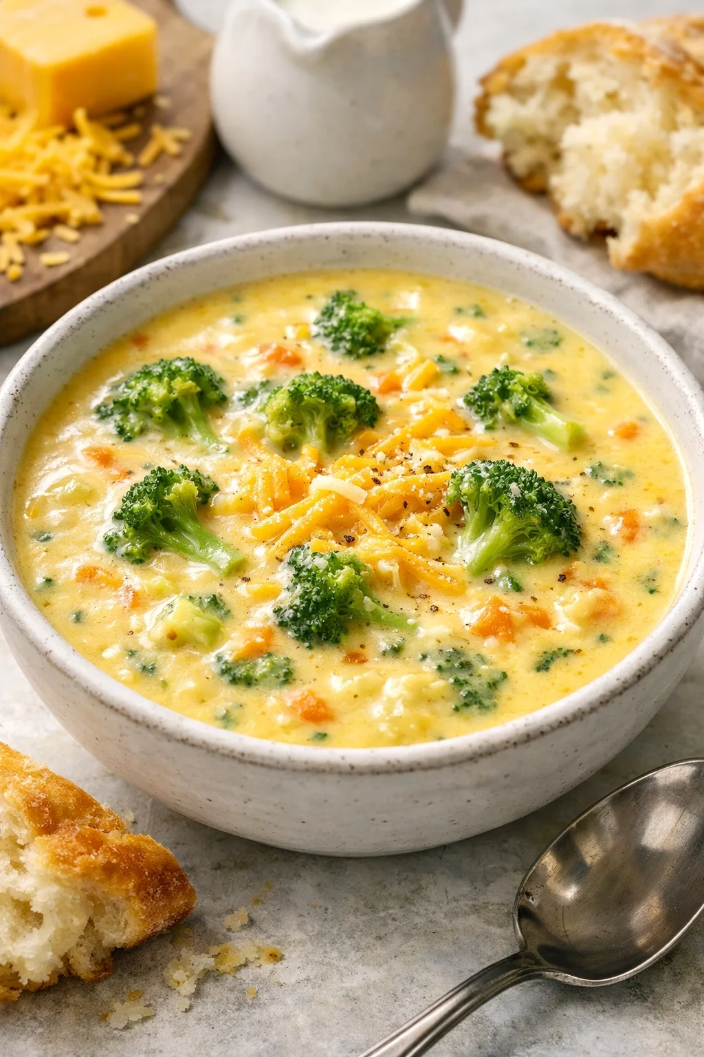 Creamy Broccoli Cheddar Soup recipe 